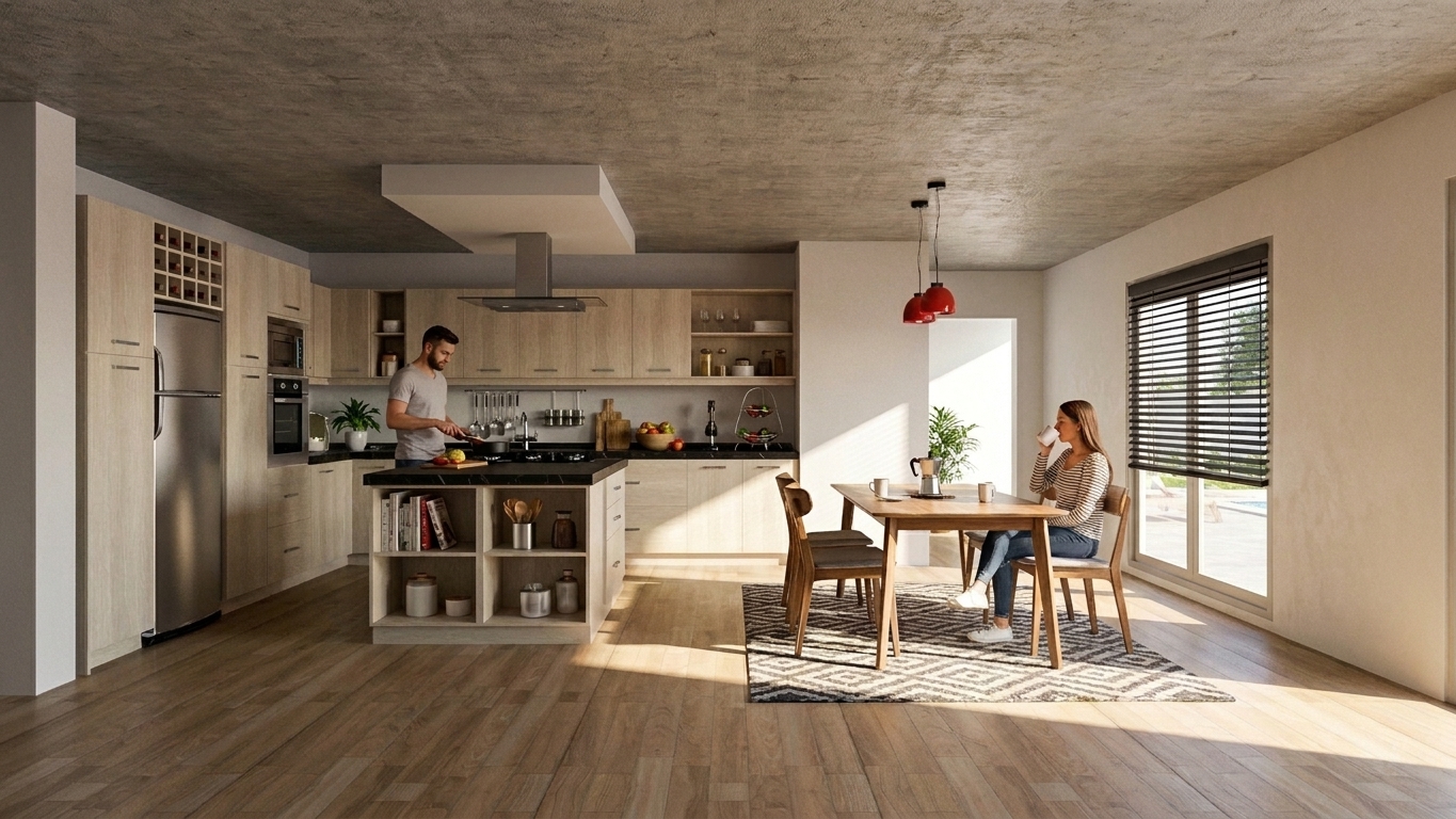 Cocina mejorada con Lepton Render IA